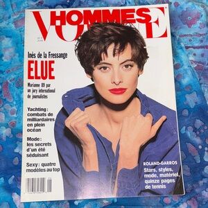 Vintage Hommes Vogue Magazine French language June 1989